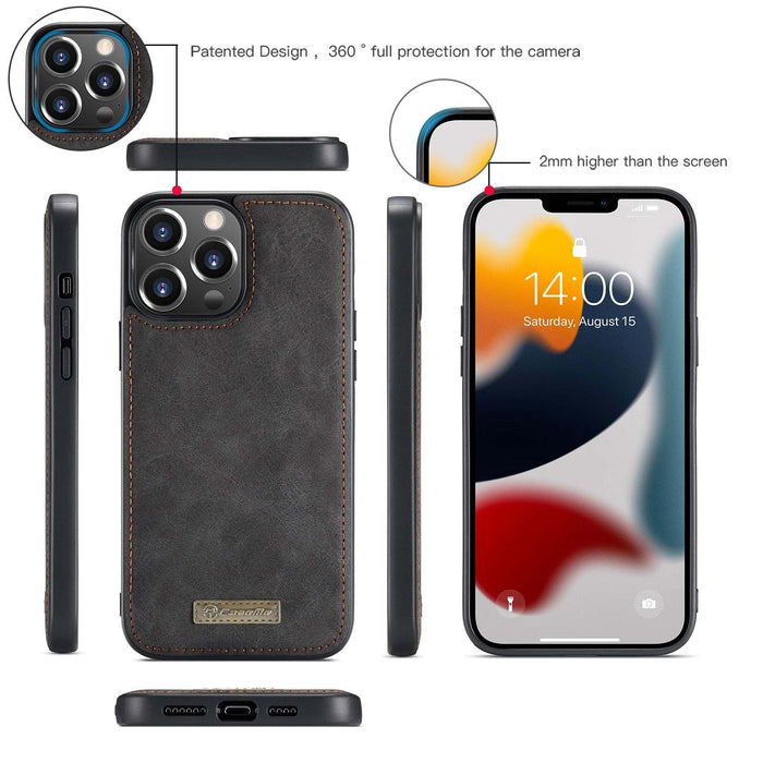 Premium Magnetic Wallet Flip Case for iPhone