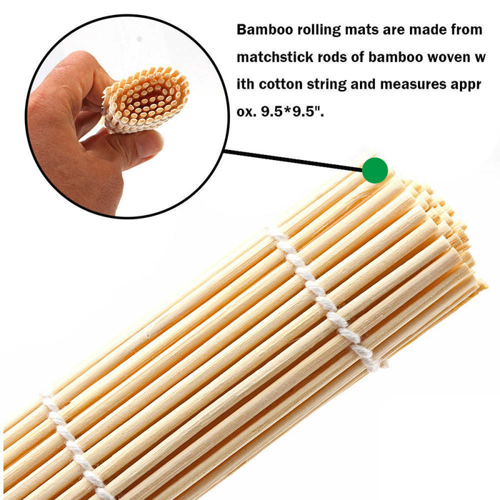 Bamboo Sushi Rolling Mat Set ( 2 Sets) - Home Traders Sources