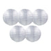 8 Inches 5 Pcs Silver Chinese Style Paper Lantern Blank Decorative Hanging Lanterns for Garden Party Wedding Lampshade - Home Traders Sources