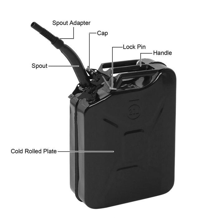 5.3 Gal / 20L Portable American Jerry Can Petrol Diesel Storage Can - Home Traders Sources