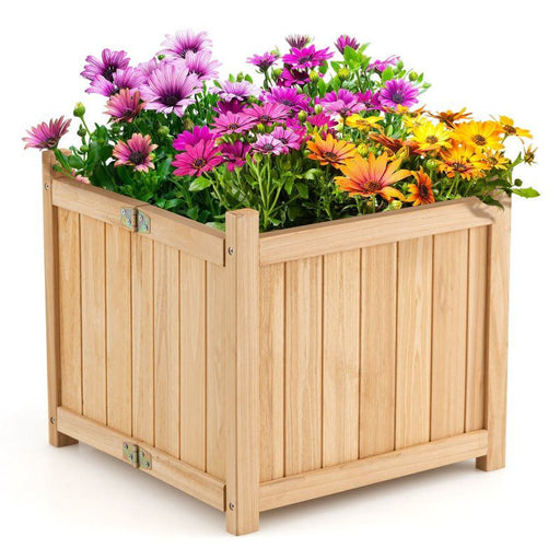 Backyard Wooden Planter Box Folding Raised Garden Plant Container - Home Traders Sources