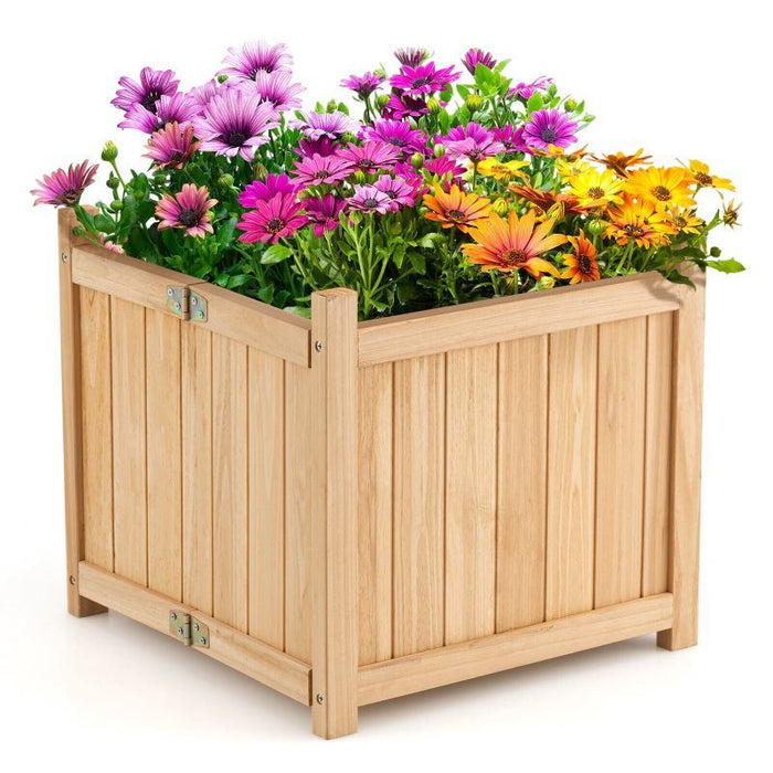 Backyard Wooden Planter Box Folding Raised Garden Plant Container - Home Traders Sources