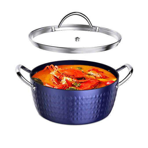 Casserole Dish, Induction Saucepan with Lid, 24cm/ 2.2L - Home Traders Sources