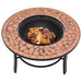 Mosaic Fire Pit Terracotta 26.8" Ceramic - Home Traders Sources