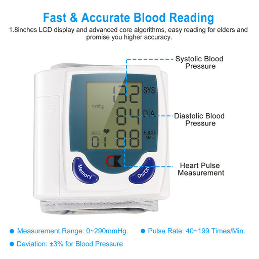 Blood Pressure Monitor Wrist Digital - Home Traders Sources