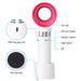 Portable Handheld Bladeless Fan Rechargeable Cooling USB Fan Desktop - Home Traders Sources