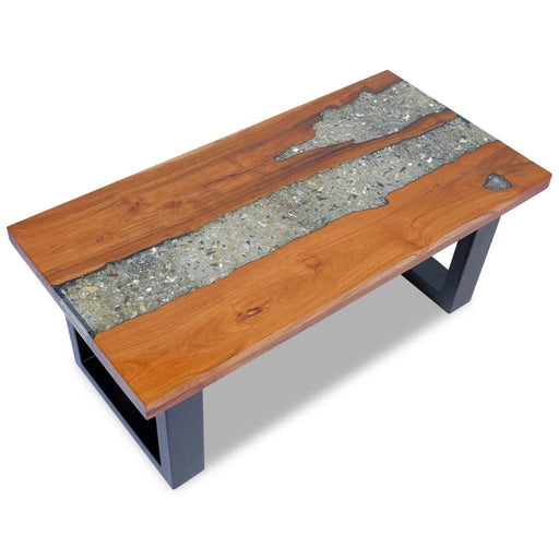 Coffee Table Teak Resin 39.4"x19.7" - Home Traders Sources