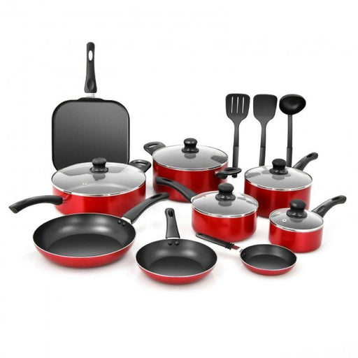 Hard Anodized Nonstick Cookware Pots and Pans 17 Pieces Set - Home Traders Sources