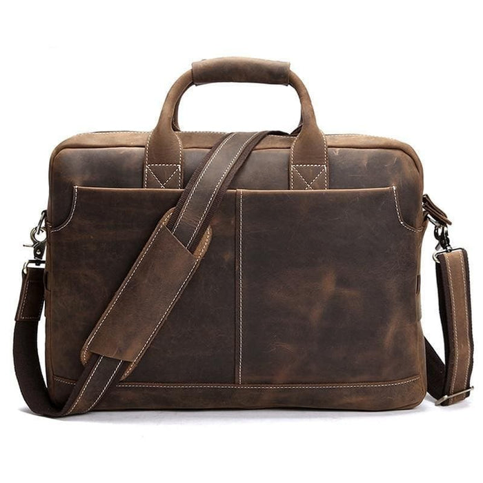 The Welch Briefcase | Vintage Leather Messenger Bag - Home Traders Sources