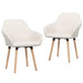 Dining Chairs 2 pcs Cream Fabric - Home Traders Sources