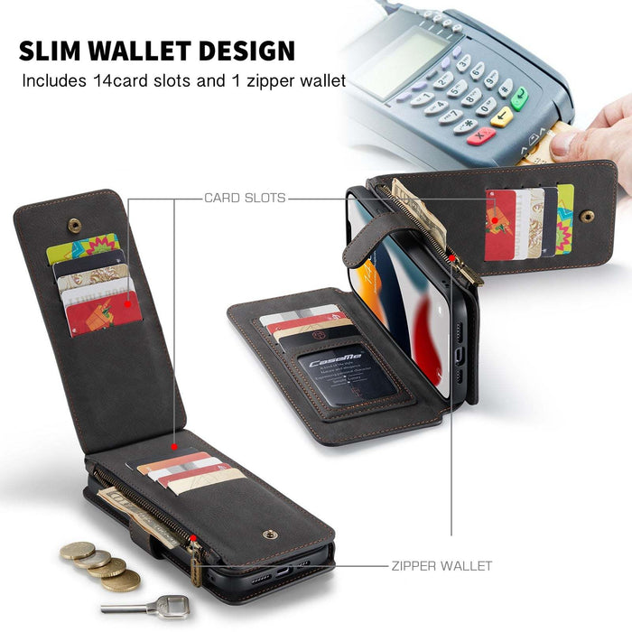 Premium Magnetic Wallet Flip Case for iPhone