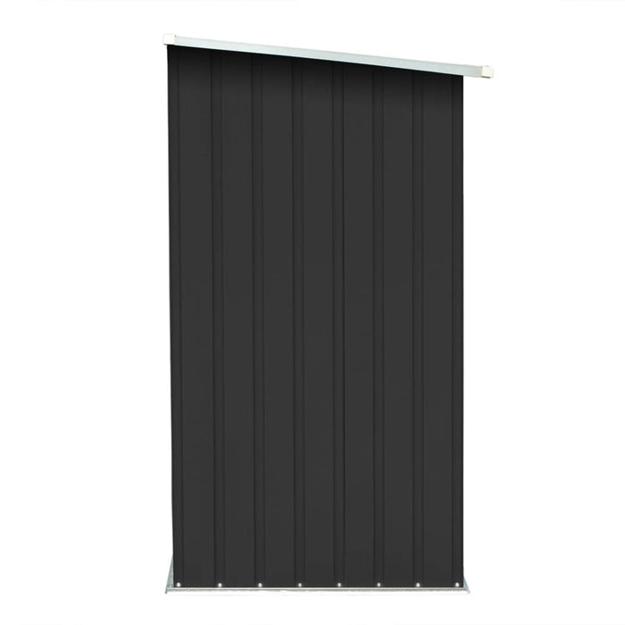 Garden Log Storage Shed Galvanized Steel 64.2"x32.7"x60.6" Anthracite - Home Traders Sources