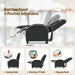 Massage Gaming Recliner Chair with Headrest and Adjustable Backrest - Home Traders Sources