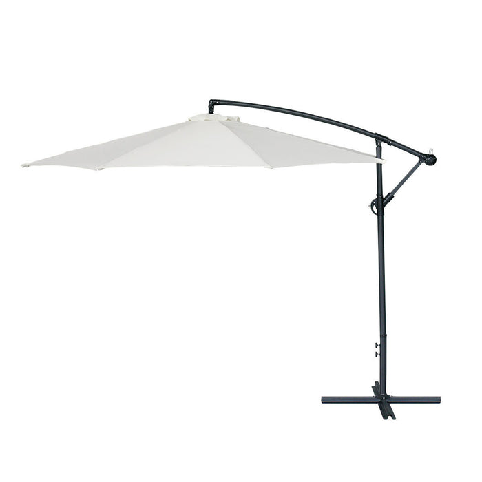 Full Iron Outdoor Adjustable Offset Cantilever Hanging Patio Umbrella - Home Traders Sources