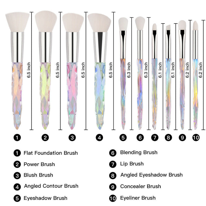 Cosmetic Brushes Blending Colorful Amazing Set - Home Traders Sources