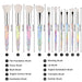 Cosmetic Brushes Blending Colorful Amazing Set - Home Traders Sources