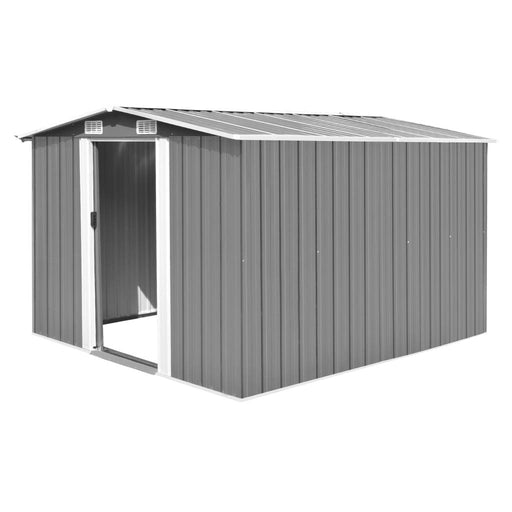 Garden Shed 101.2"x117.3"x70.1" Metal Grey - Home Traders Sources