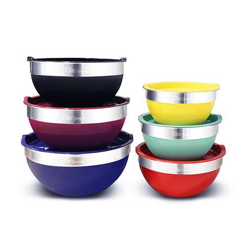 12pc Multicolored Mixing Bowl Set - Home Traders Sources
