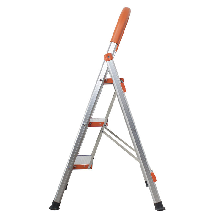 330 lbs Load Capacity  Folding Platform Stool Non-slip 3 Step Aluminum Ladder XH - Home Traders Sources