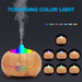 550ml Aroma Diffuser Brown Plastic with White Remote Control Colorful Light RT - Home Traders Sources