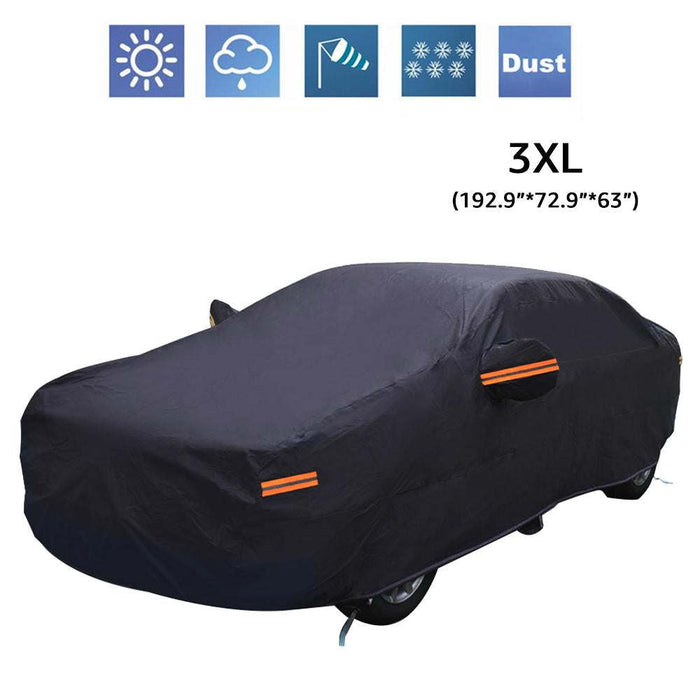 5 Layer Outdoor Car Cover Cotton Lining Breathable Waterproof - Home Traders Sources