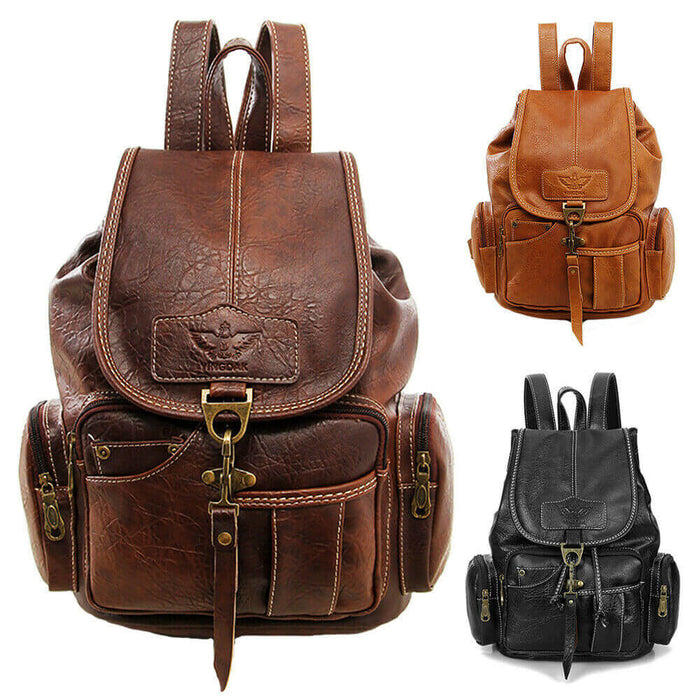 Women Girls Leather Backpack Shoulder School Shoulder Satchel HandBag Travel - Home Traders Sources