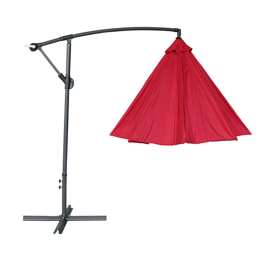 Full Iron Outdoor Adjustable Offset Cantilever Hanging Patio Umbrella - Home Traders Sources