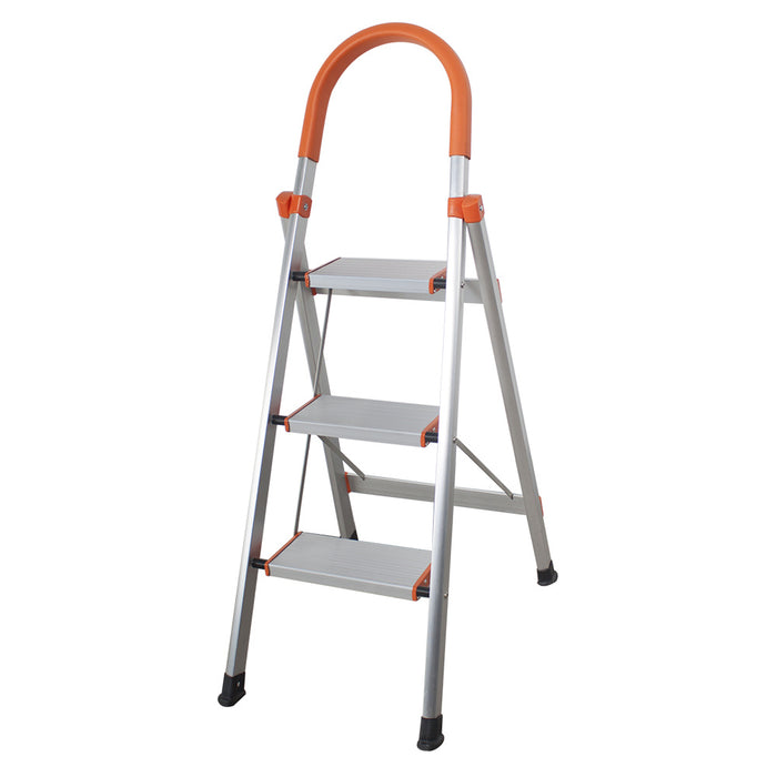 330 lbs Load Capacity  Folding Platform Stool Non-slip 3 Step Aluminum Ladder XH - Home Traders Sources