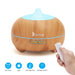 550ml Aroma Diffuser Brown Plastic with White Remote Control Colorful Light RT - Home Traders Sources