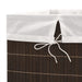 Bamboo Laundry Bin Rectangular Dark Brown - Home Traders Sources