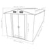 Garden Shed 101.2"x117.3"x70.1" Metal Grey - Home Traders Sources