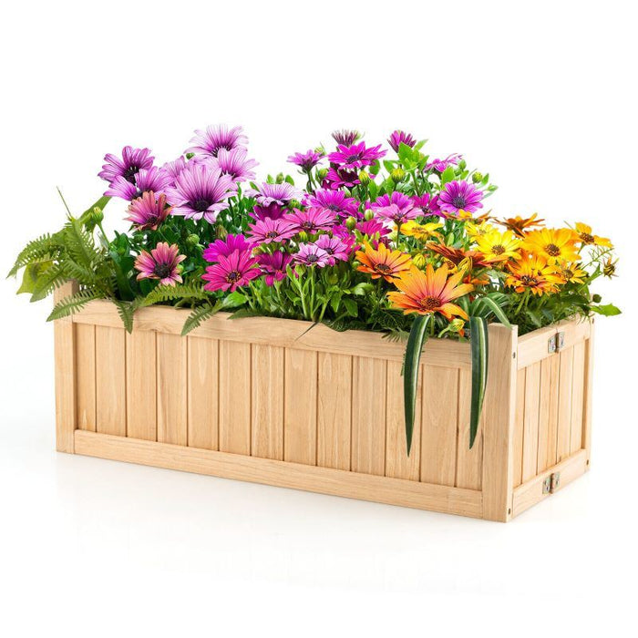 Backyard Wooden Planter Box Folding Raised Garden Plant Container - Home Traders Sources