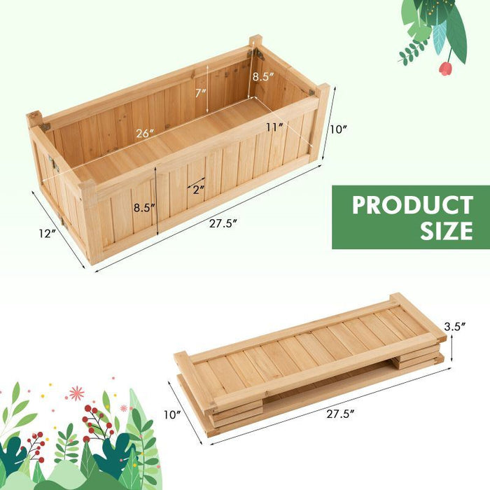 Backyard Wooden Planter Box Folding Raised Garden Plant Container - Home Traders Sources