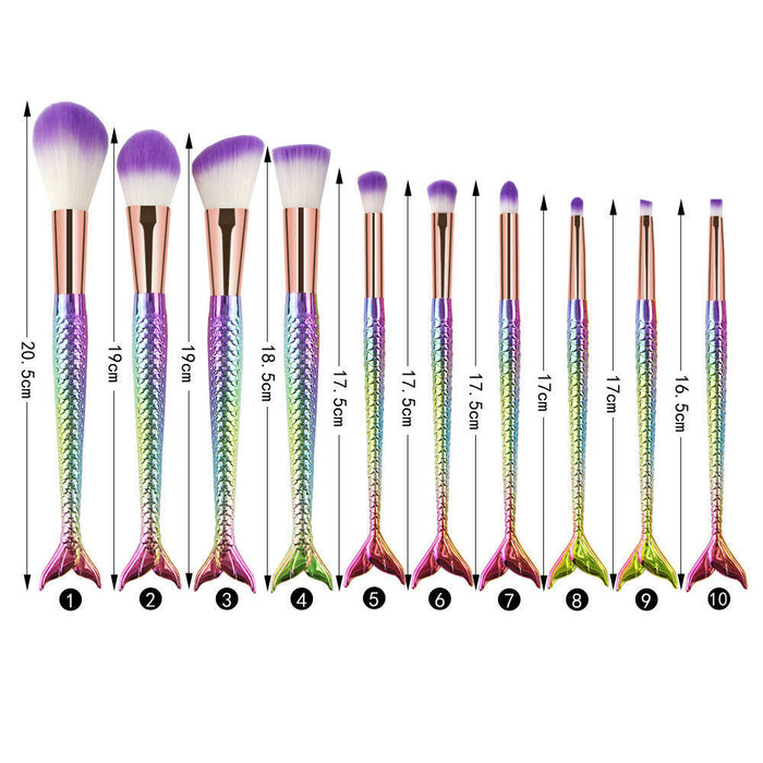 Cosmetic Brushes Blending Colorful Amazing Set - Home Traders Sources