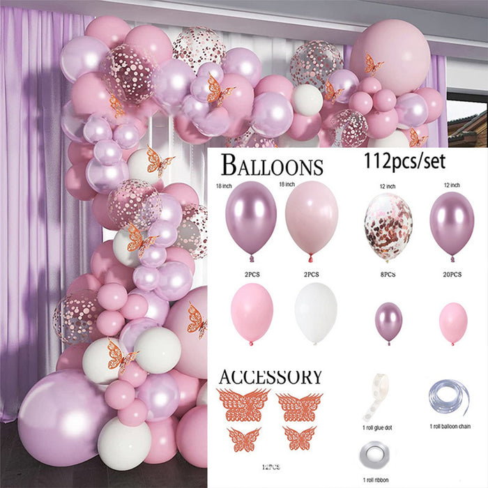 Butterfly Party Balloons Set Balloon Garland Arch Kit - Home Traders Sources