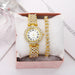 Roman Pattern Diamond Ladies Watch Bracelet Set - Home Traders Sources