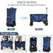 Outdoor Folding Wagon Cart with Adjustable Handle and Universal Wheels - Home Traders Sources