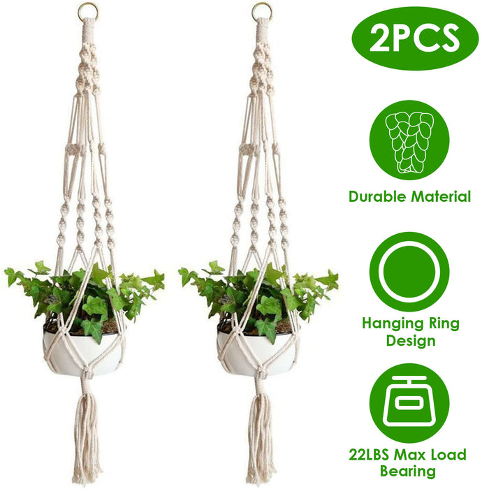 2Pcs Plant Hanger Cotton Rope Plant 40inc - Home Traders Sources