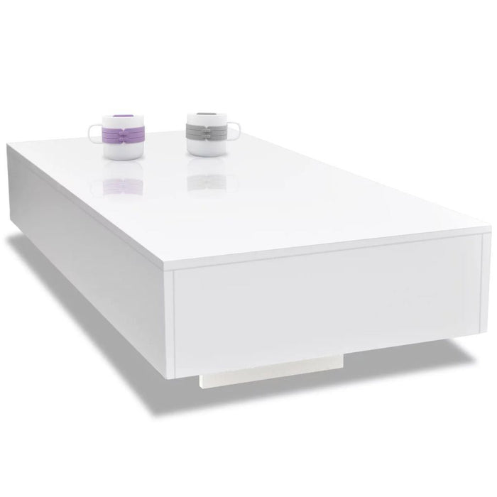 Coffee Table High Gloss White - Home Traders Sources