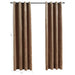 Blackout Curtains with Rings 2 pcs Beige 54"x63" Velvet - Home Traders Sources