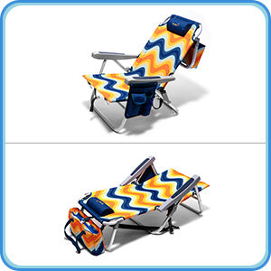 Reclining Beach Chair Outdoor Folding (2 pack)