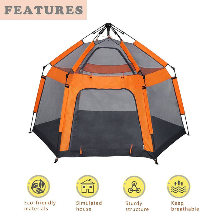 Kids Play Tent Pop Up Portable Hexagon - Home Traders Sources