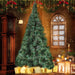 8' Classic Pine Artificial Christmas Tree with Solid Metal Stand with Golden Highlights - Home Traders Sources