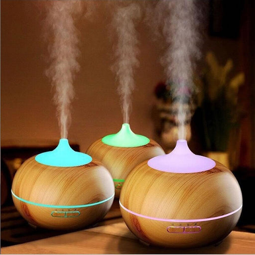 Essential Oil Humidifier Natural Oak Design With Easy Remote - Home Traders Sources