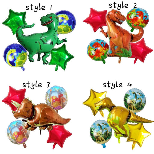5Pcs Dinosaur Foil Balloons 30inch red blue number balloon Birthday Party jurassic world Decorations - Home Traders Sources