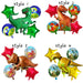 5Pcs Dinosaur Foil Balloons 30inch red blue number balloon Birthday Party jurassic world Decorations - Home Traders Sources