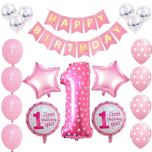 1st Birthday Party Decoration Kids Balloons Number 1 First Baloons - Home Traders Sources