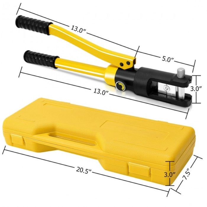 Crimper Tool 16 Ton Cable Lug Hydraulic Wire Terminal Crimper With Dies - Home Traders Sources