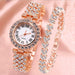 Roman Pattern Diamond Ladies Watch Bracelet Set - Home Traders Sources