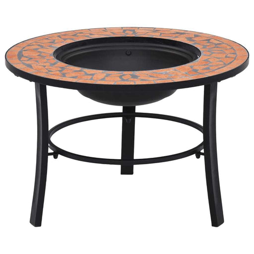 Mosaic Fire Pit Terracotta 26.8" Ceramic - Home Traders Sources